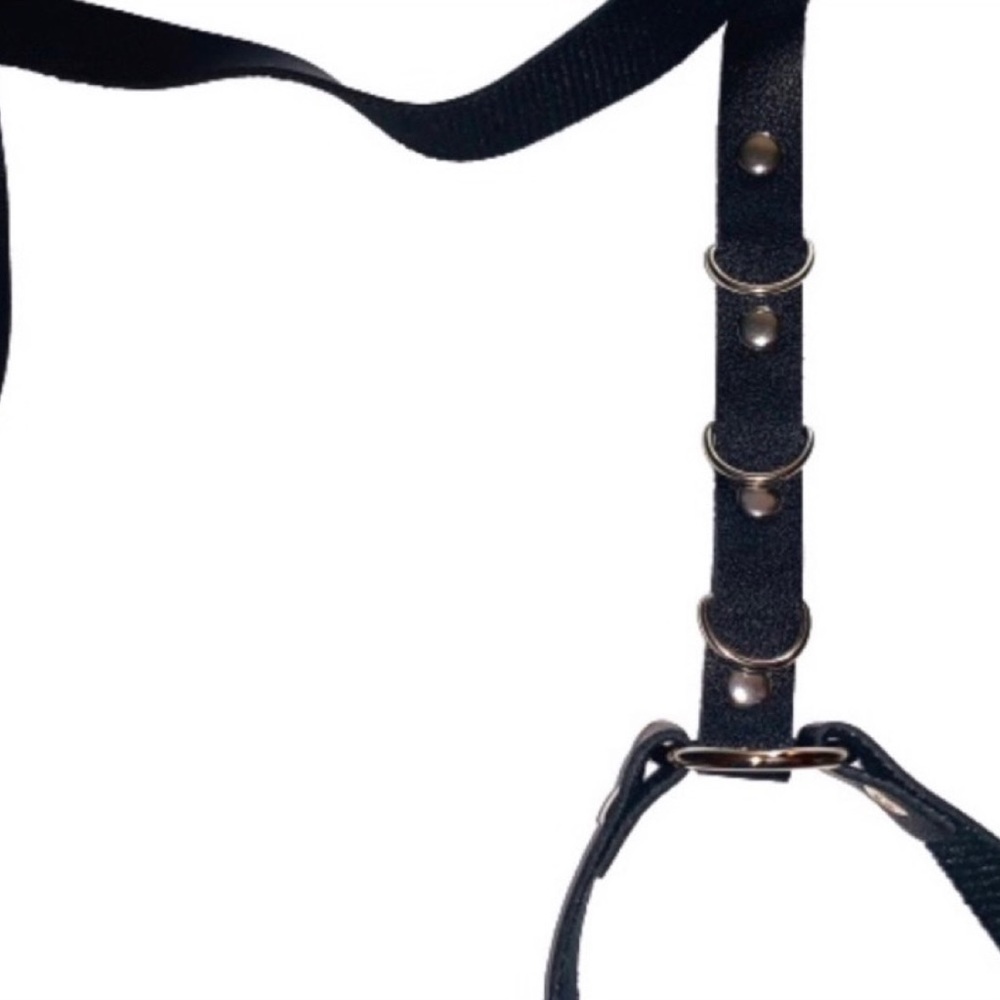 New Vegan Leather Leg Garter Harness Lingerie Belt - Picture 10 of 16
